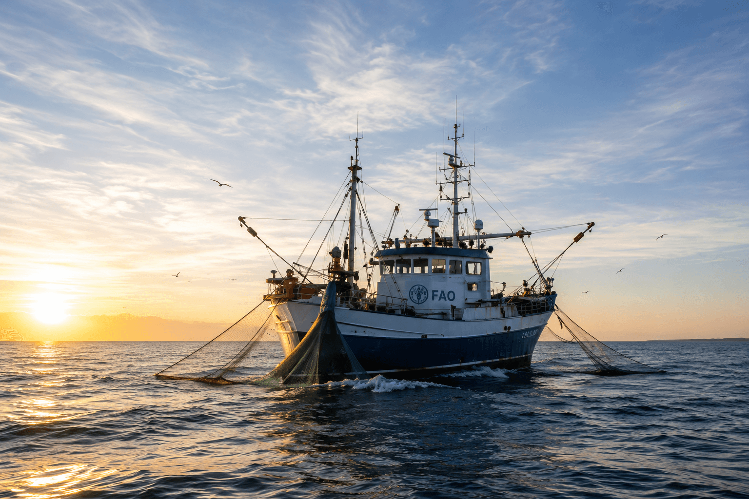 Fishing vessel representing internationally aligned fisheries governance